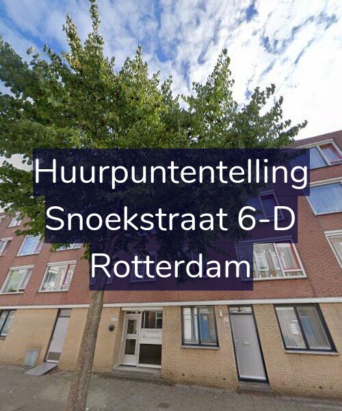 Foto gevel Huurpuntentelling voor Snoekstraat 6-D, Rotterdam