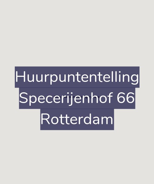Foto gevel Huurpuntentelling voor Specerijenhof 66, Rotterdam