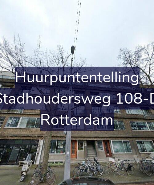 Foto gevel Huurpuntentelling voor Stadhoudersweg 108-D, Rotterdam