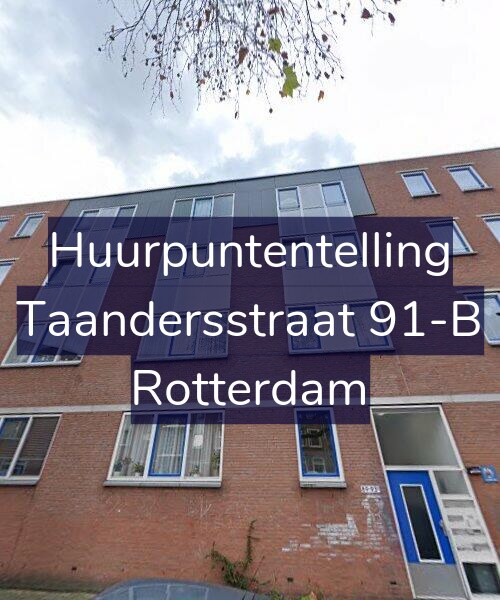 Foto gevel Huurpuntentelling voor Taandersstraat 91-B, Rotterdam