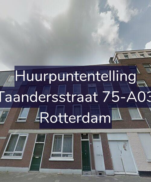 Foto gevel Huurpuntentelling voor Taandersstraat 75-A03, Rotterdam