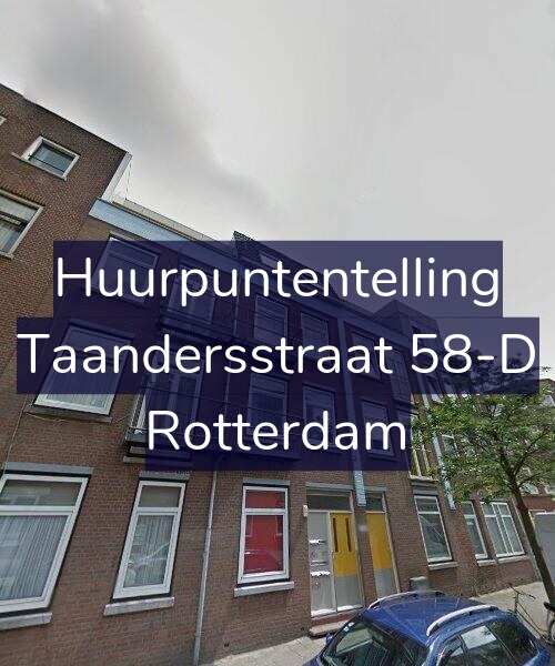 Foto gevel Huurpuntentelling voor Taandersstraat 58-D, Rotterdam