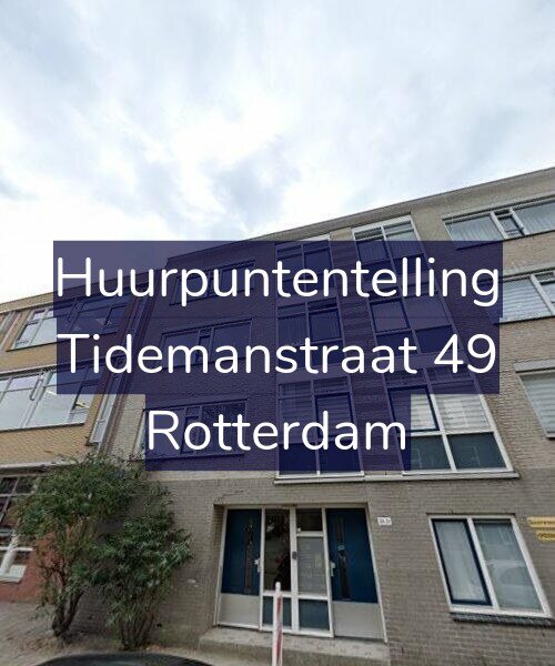 Foto gevel Huurpuntentelling voor Tidemanstraat 49, Rotterdam