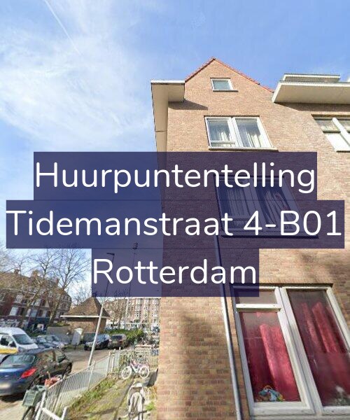 Foto gevel Huurpuntentelling voor Tidemanstraat 4-B01, Rotterdam