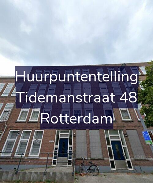 Foto gevel Huurpuntentelling voor Tidemanstraat 48, Rotterdam