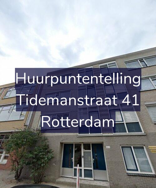 Foto gevel Huurpuntentelling voor Tidemanstraat 41, Rotterdam