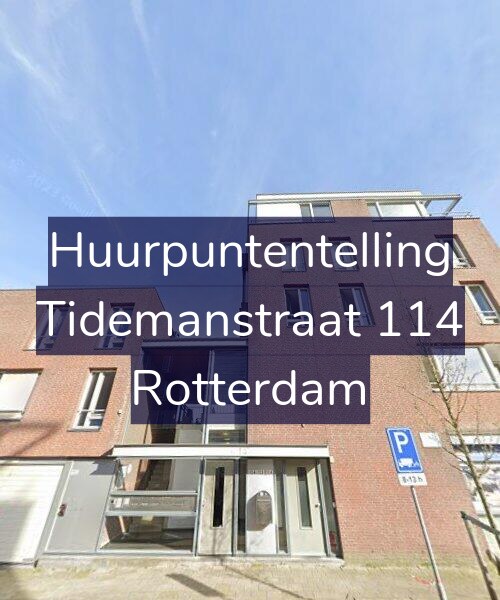 Foto gevel Huurpuntentelling voor Tidemanstraat 114, Rotterdam