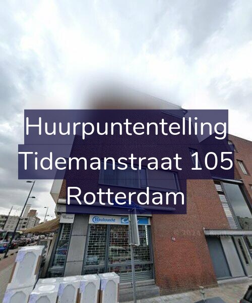 Foto gevel Huurpuntentelling voor Tidemanstraat 105, Rotterdam