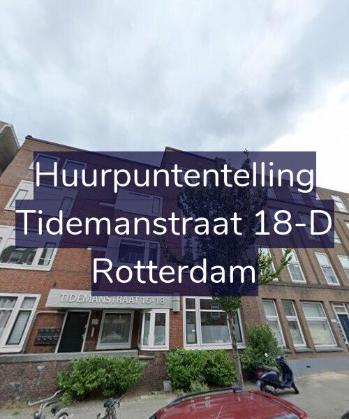 Foto gevel Huurpuntentelling voor Tidemanstraat 18-D, Rotterdam