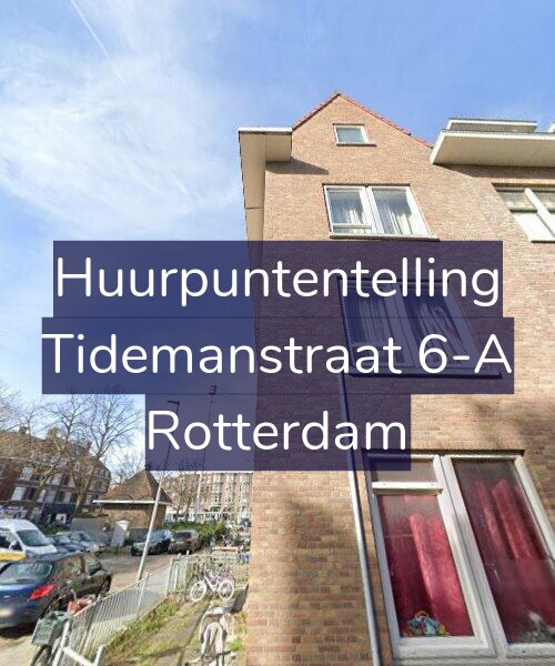 Foto gevel Huurpuntentelling voor Tidemanstraat 6-A, Rotterdam