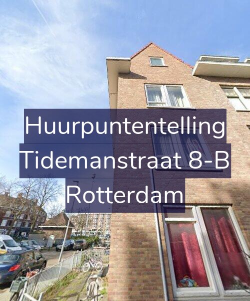 Foto gevel Huurpuntentelling voor Tidemanstraat 8-B, Rotterdam