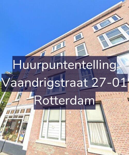 Foto gevel Huurpuntentelling voor Vaandrigstraat 27-01, Rotterdam
