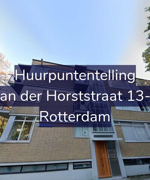 Foto gevel Huurpuntentelling voor Van der Horststraat 13-B, Rotterdam