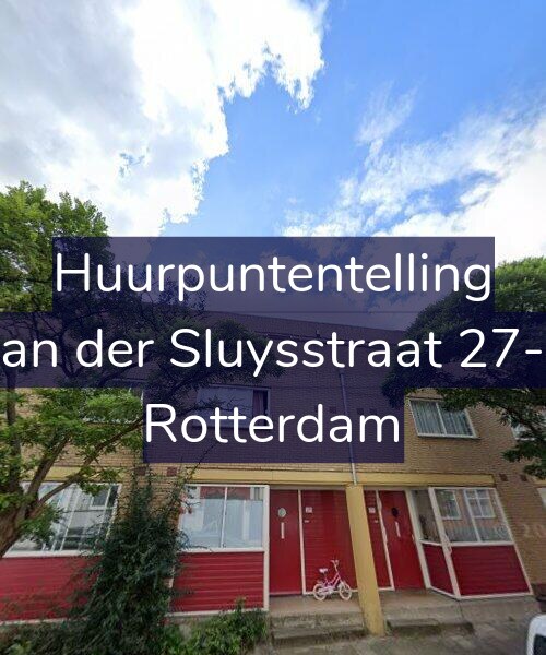 Foto gevel Huurpuntentelling voor Van der Sluysstraat 27-A, Rotterdam