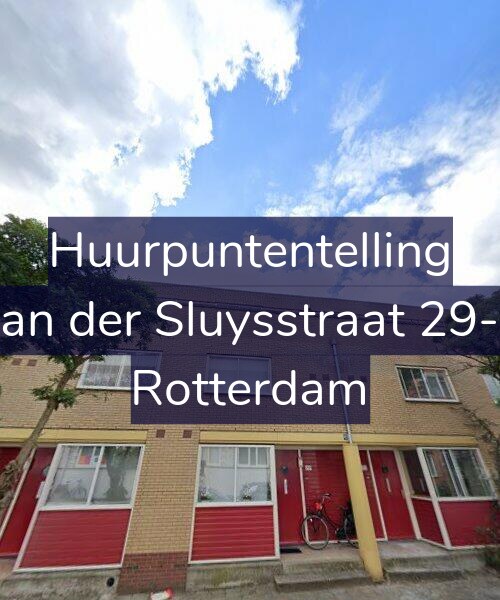Foto gevel Huurpuntentelling voor Van der Sluysstraat 29-A, Rotterdam