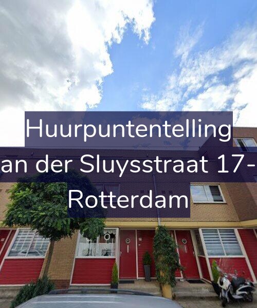 Foto gevel Huurpuntentelling voor Van der Sluysstraat 17-A, Rotterdam