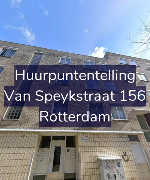 Foto gevel Huurpuntentelling voor Van Speykstraat 156, Rotterdam