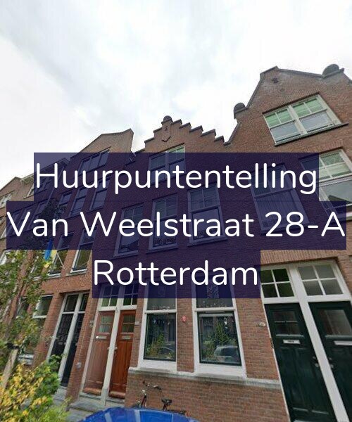 Foto gevel Huurpuntentelling voor Van Weelstraat 28-A, Rotterdam