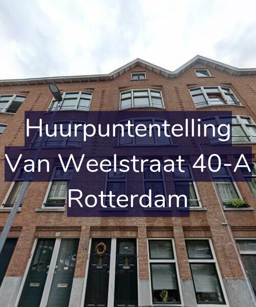 Foto gevel Huurpuntentelling voor Van Weelstraat 40-A, Rotterdam