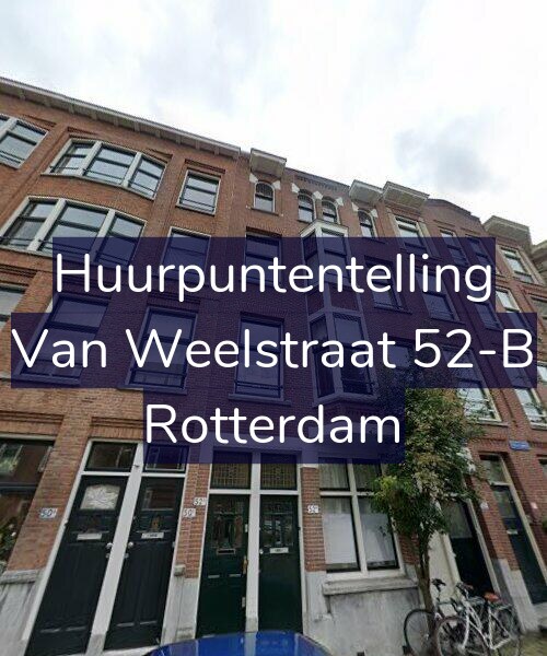 Foto gevel Huurpuntentelling voor Van Weelstraat 52-B, Rotterdam