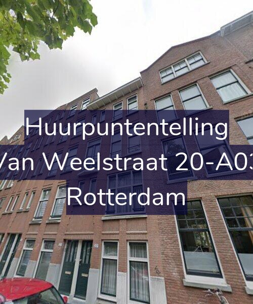Foto gevel Huurpuntentelling voor Van Weelstraat 20-A03, Rotterdam