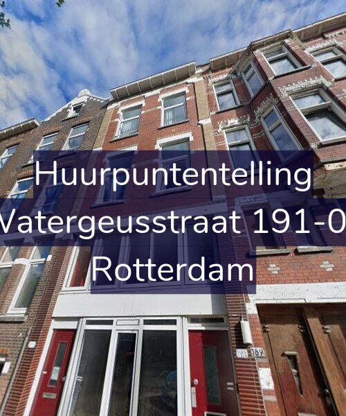 Foto gevel Huurpuntentelling voor Watergeusstraat 191-01, Rotterdam