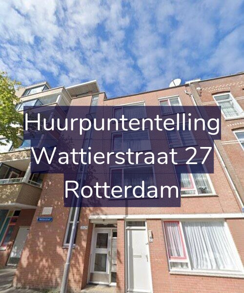 Foto gevel Huurpuntentelling voor Wattierstraat 27, Rotterdam