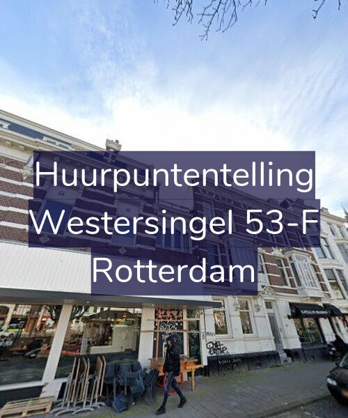Foto gevel Huurpuntentelling voor Westersingel 53-F, Rotterdam
