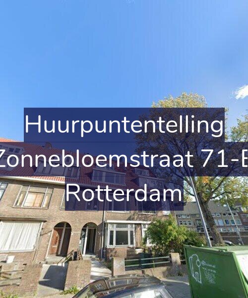 Foto gevel Huurpuntentelling voor Zonnebloemstraat 71-B, Rotterdam