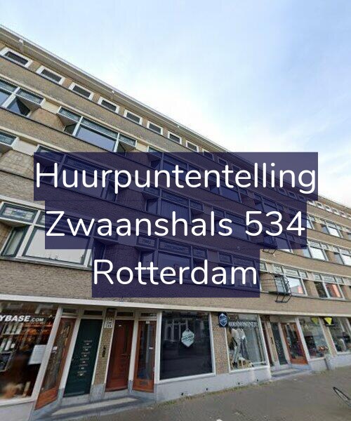 Foto gevel Huurpuntentelling voor Zwaanshals 534, Rotterdam