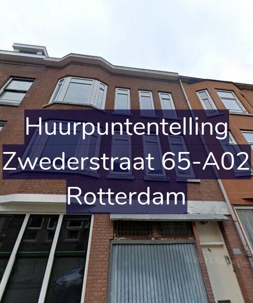 Foto gevel Huurpuntentelling voor Zwederstraat 65-A02, Rotterdam