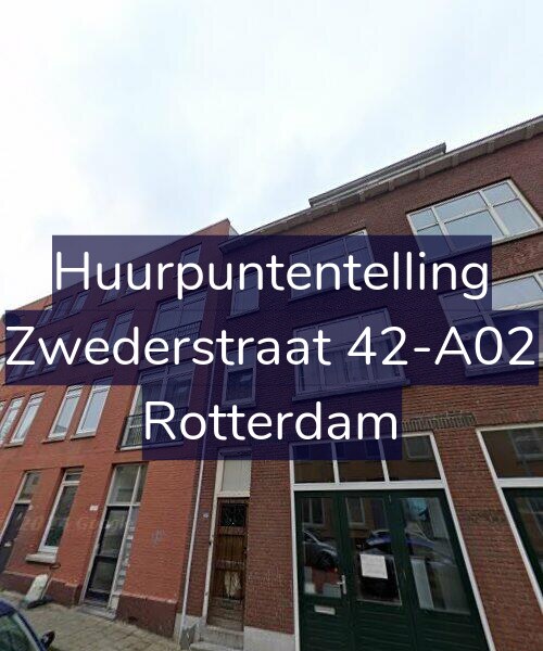 Foto gevel Huurpuntentelling voor Zwederstraat 42-A02, Rotterdam