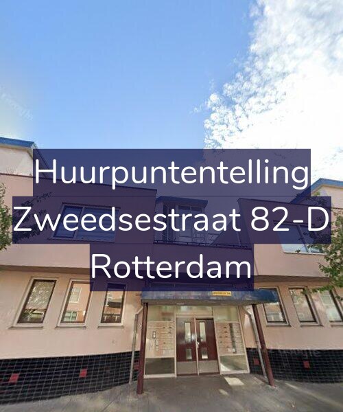 Foto gevel Huurpuntentelling voor Zweedsestraat 82-D, Rotterdam